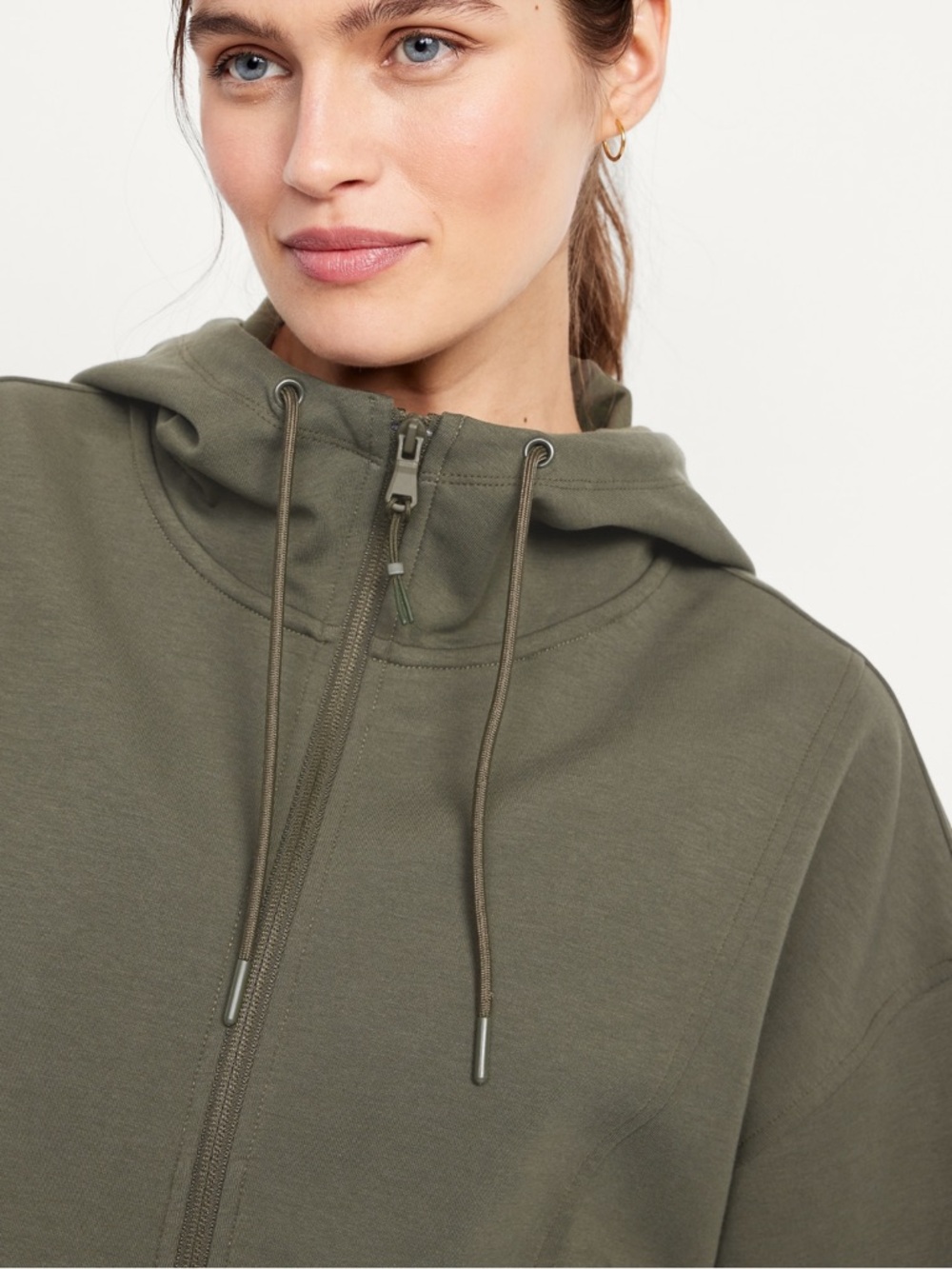 Old Navy Dynamic Fleece Oversized Full-Zip Hoodie Sweatshirt, NWT - Picture 3 of 14